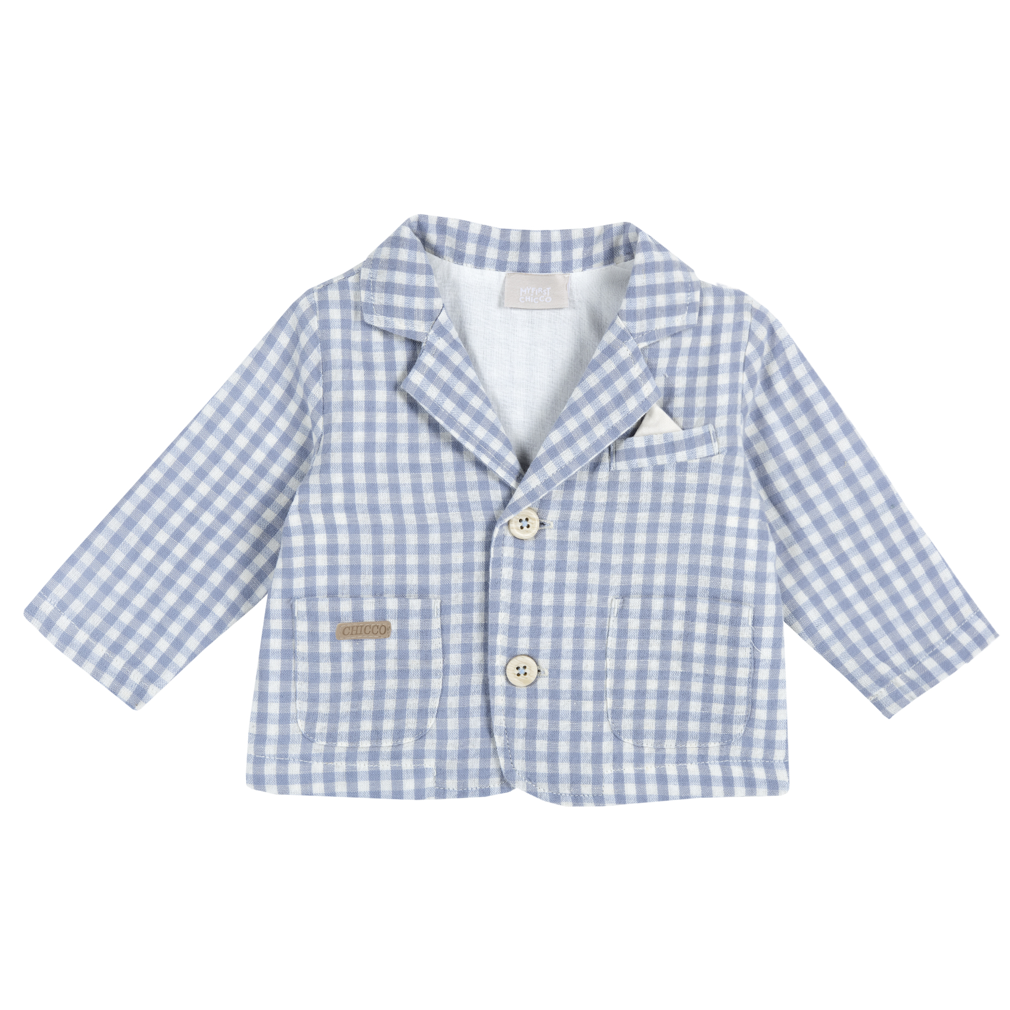 Jacheta tip sacou copii Chicco, alb cu bleu, 84345