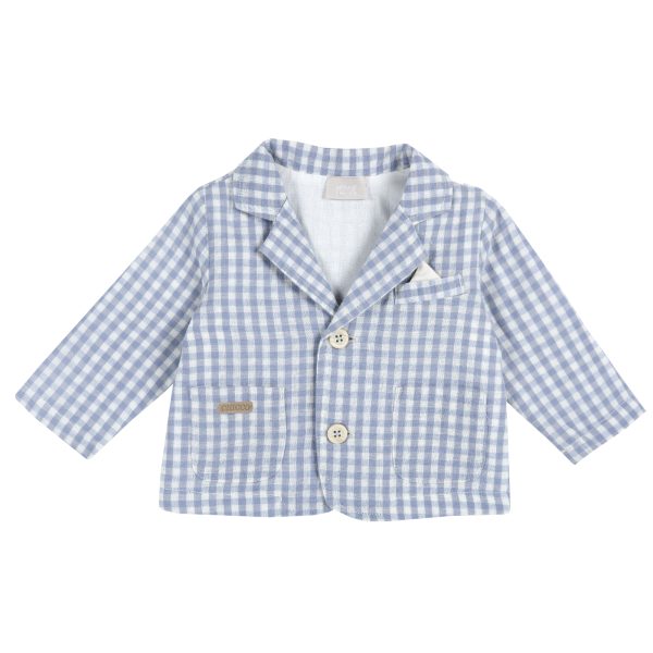Jacheta tip sacou copii Chicco, alb cu bleu, 84345