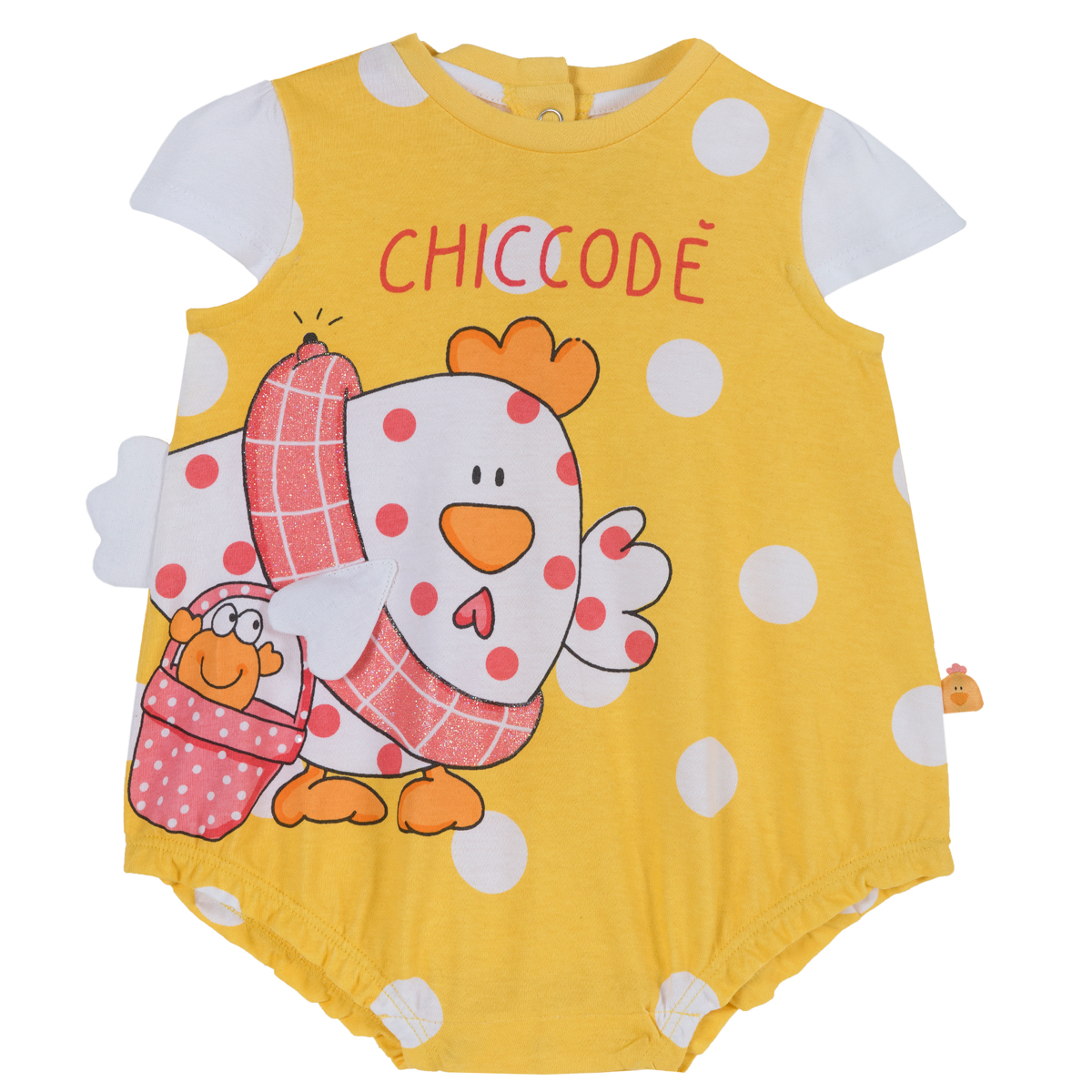salopeta-pscurti-80_24949_1_1554357876.jpg Body fetite Chicco, maneca scurta, alb cu galben, 50794