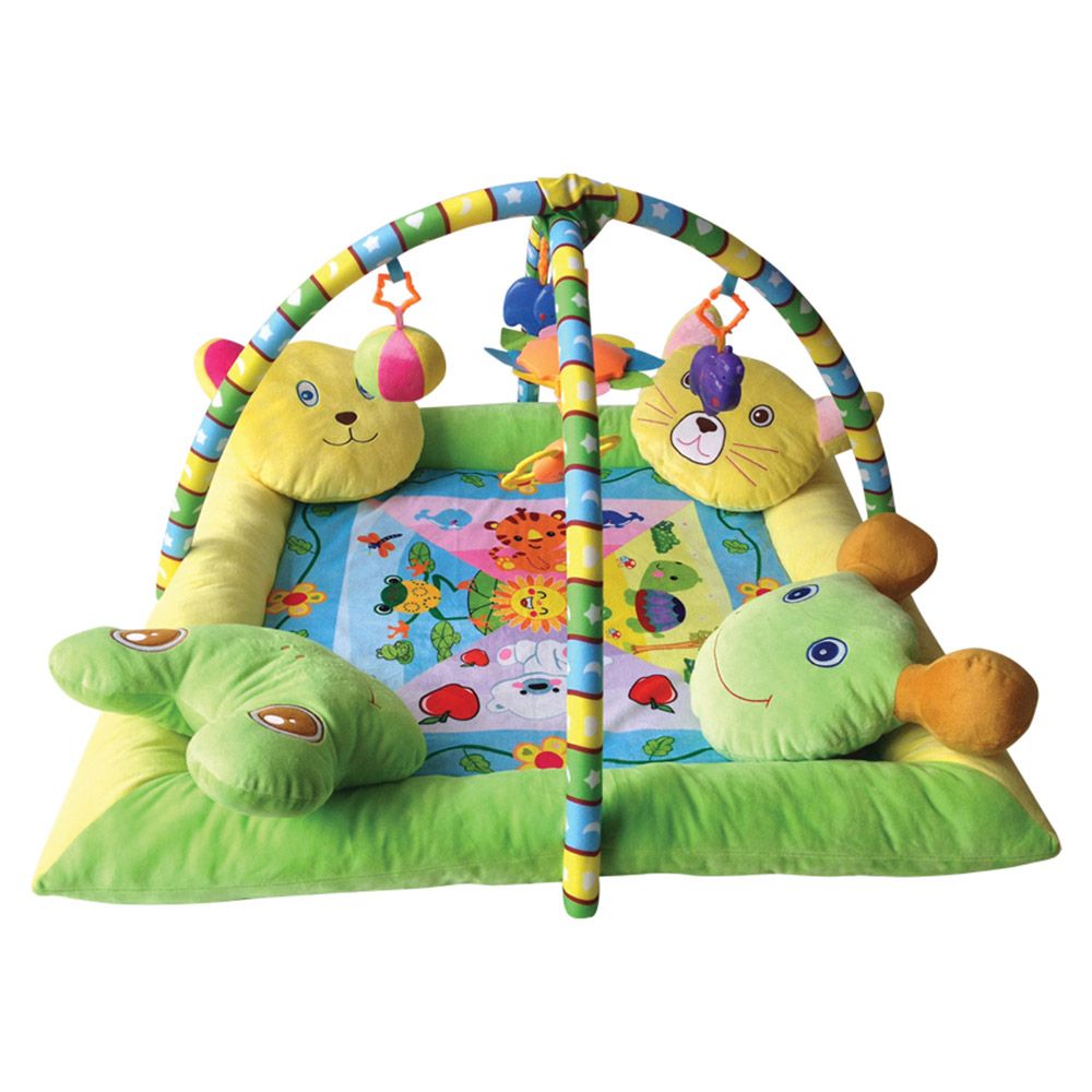 Saltea de activitati cu 4 perne de plus Lorelli 88 x 88 cm