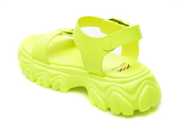 Sandale GRYXX galbene, 21315, din piele naturala