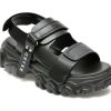 Sandale GRYXX negre, 21265, din piele naturala