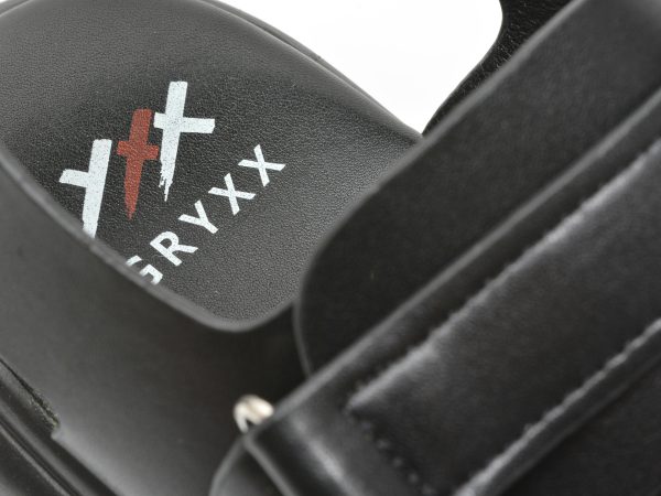 Sandale GRYXX negre, 21265, din piele naturala