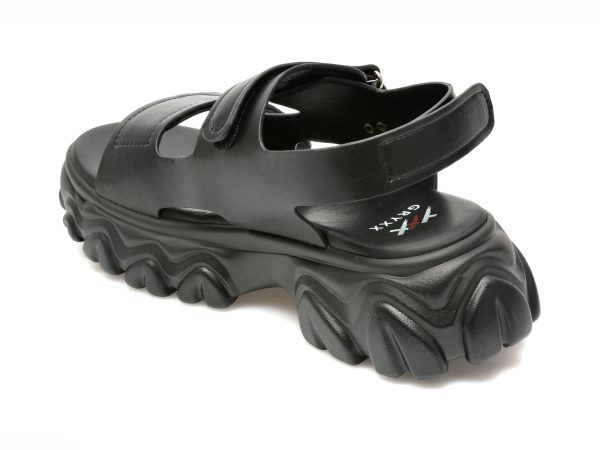 Sandale GRYXX negre, 21265, din piele naturala