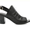 Sandale IMAGE negre, 101053, din piele naturala