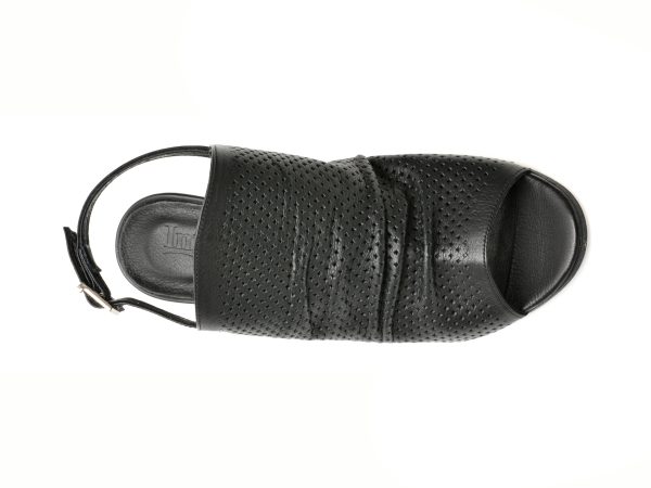 Sandale IMAGE negre, 101053, din piele naturala