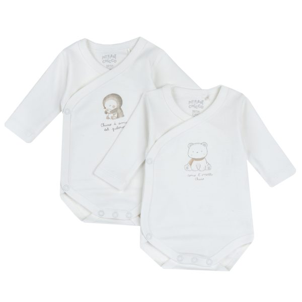 Body bebelusi Chicco, set 2buc, alb, 11535-61MFCI