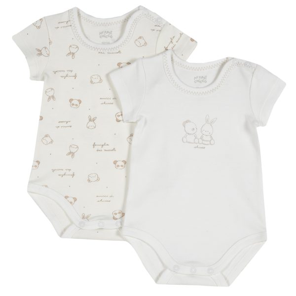Body bebelusi Chicco, set doua bucati, alb, 11459