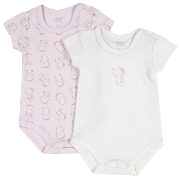 Body bebe Chicco, set 2 bucati, roz, 11160