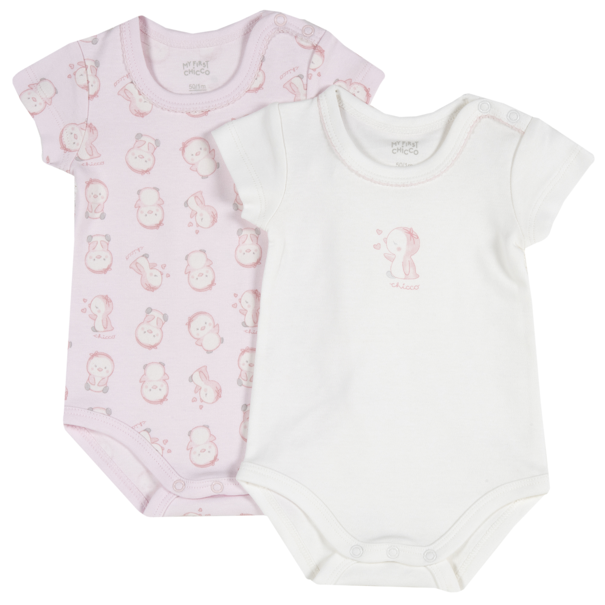 Body bebe Chicco, set 2 bucati, roz, 11160