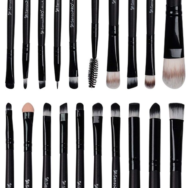 Set 20 pensule machiaj SensoPRO Milano Travel Back to Black + CADOU