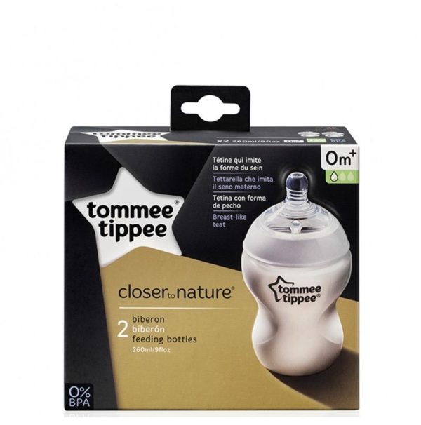 Set 2 biberoane Tommee Tippee Easy Vent 260 ml
