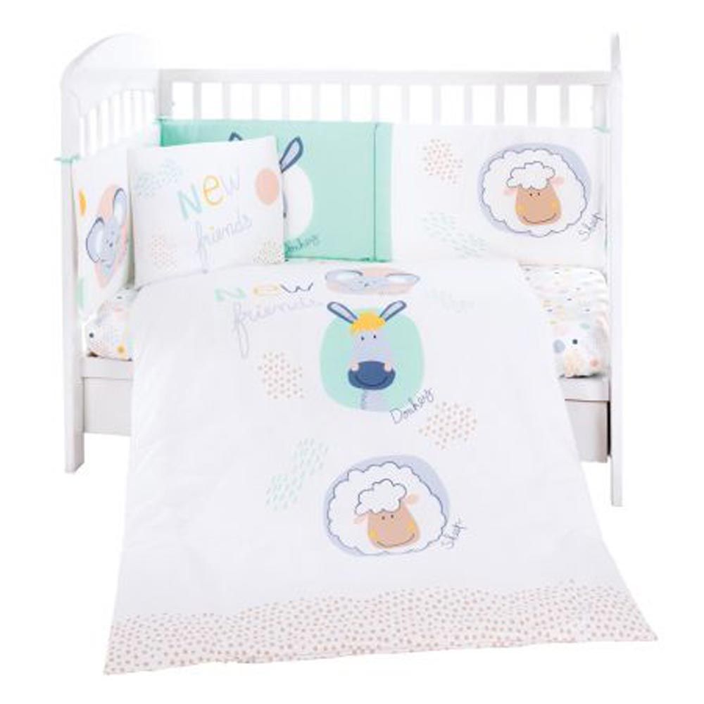 set_lenjerie_de_pat_6_piese_kikka_new_friends_70x140_cm.jpg Set lenjerie de pat 6 piese Kikka New Friends 70x140 cm
