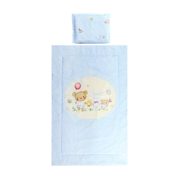 set_lenjerie_de_pat_lorelli_blue_3_articole.jpg Set lenjerie de pat Lorelli Ranforce blue, 3 articole