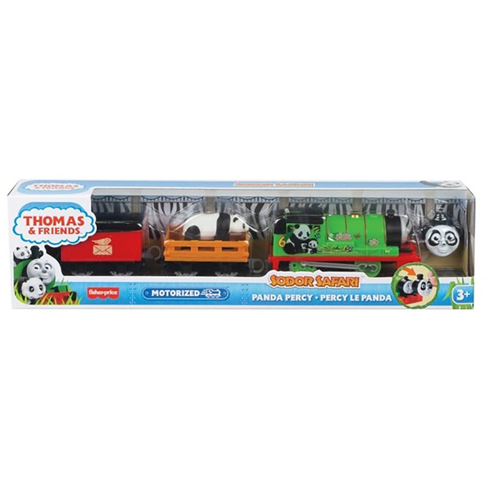 thomas-and-friends-trackmaster-percy-panda-engine.jpg Locomotiva motorizata Thomas and Friends, Safari cu animalute, Panda Percy