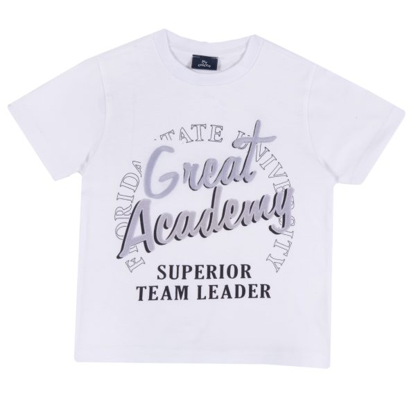 Tricou copii Chicco, alb cu model, 67312