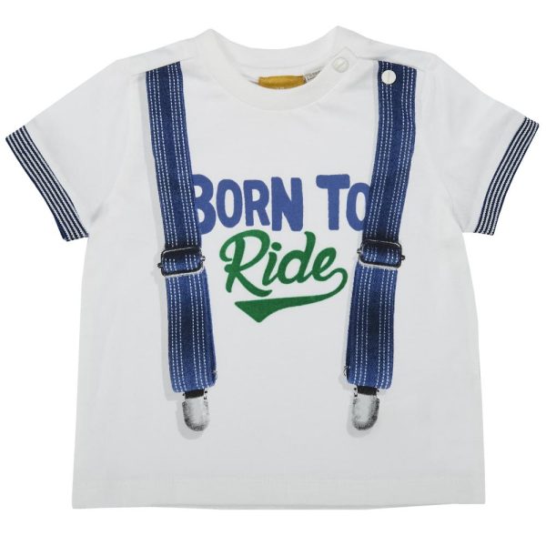 Tricou copii Chicco, maneca scurta, alb, 06234
