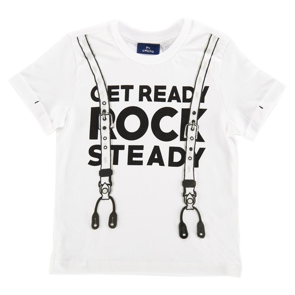 Tricou copii Chicco, maneca scurta, alb