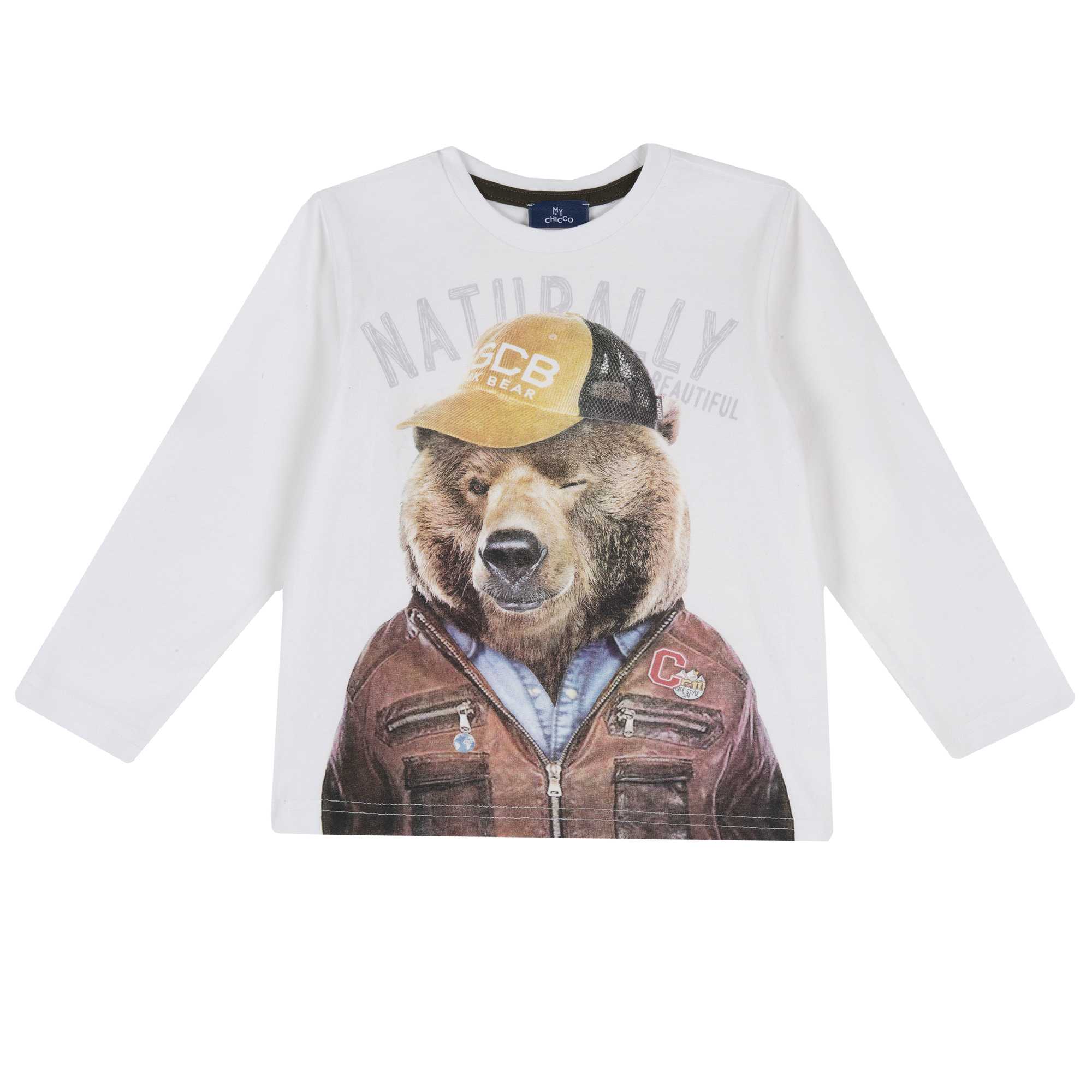 Bluza copii Chicco, bej cu imprimeu, 67062