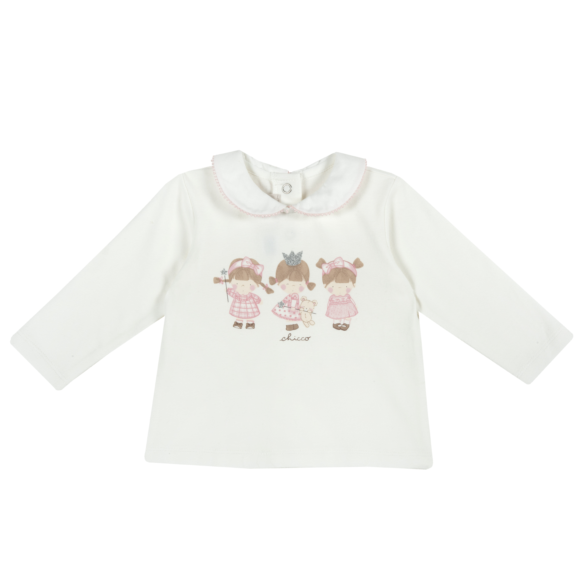 tricou-ml-56_33204_1_1600089341.jpg Bluza copii Chicco, inchidere in spate, alb cu model, 47275