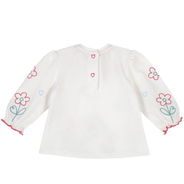 Tricou copii Chicco, volanas, alb, 06971