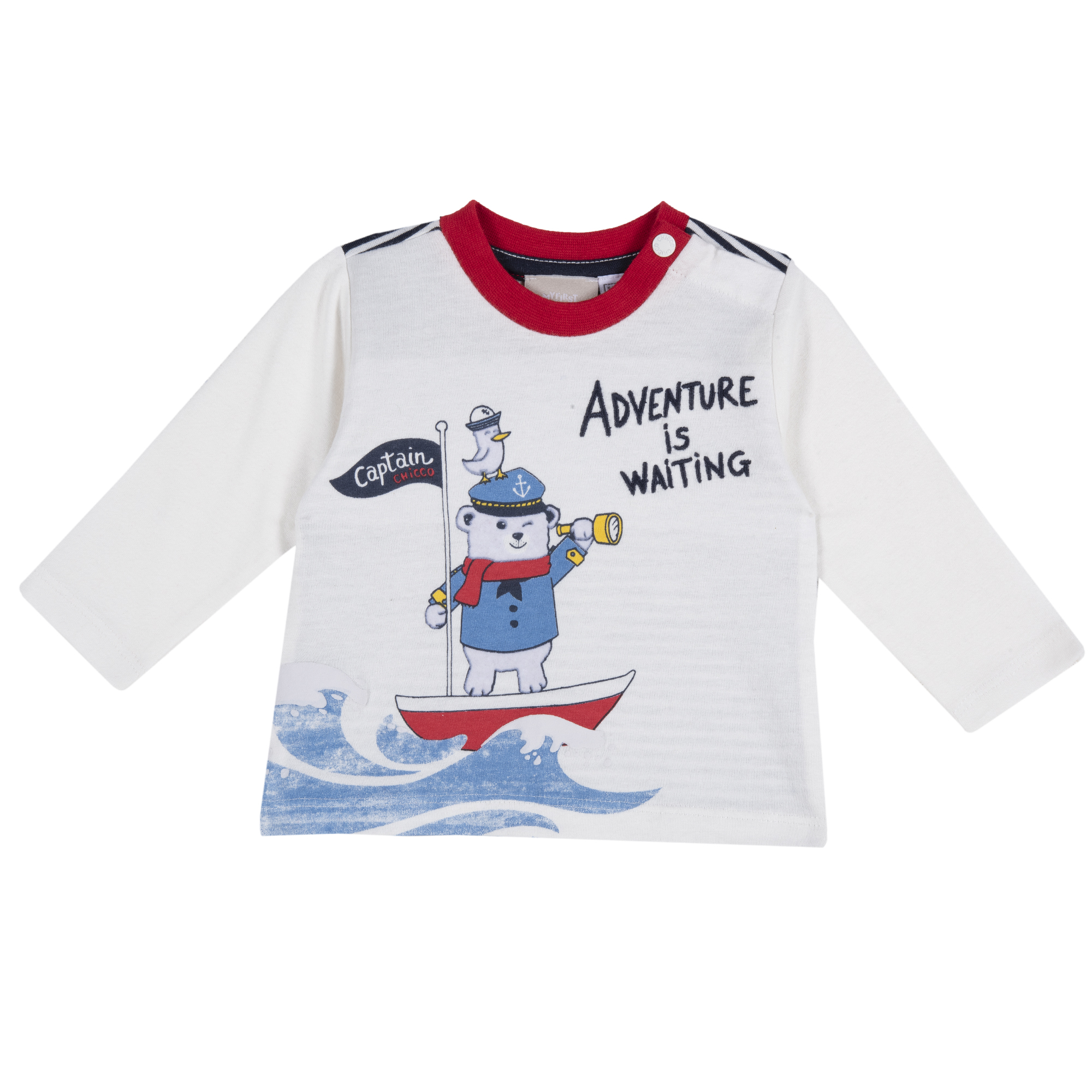 tricou-ml-68_32981_1_1600854550.jpg Bluza copii Chicco, alb, imprimeu vesel, 68688