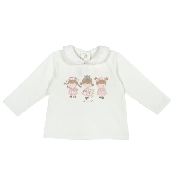 tricou-ml-74_33278_1_1600089341.jpg Bluza copii Chicco, inchidere in spate, alb cu model, 47275