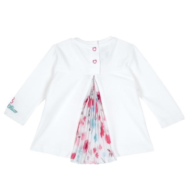 Tricou copii Chicco, alb cu model, 06970