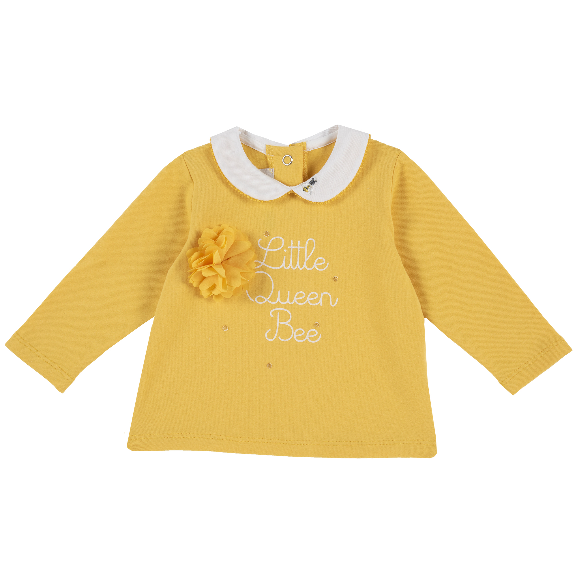 Bluza copii Chicco, galben cu slogan, 47451