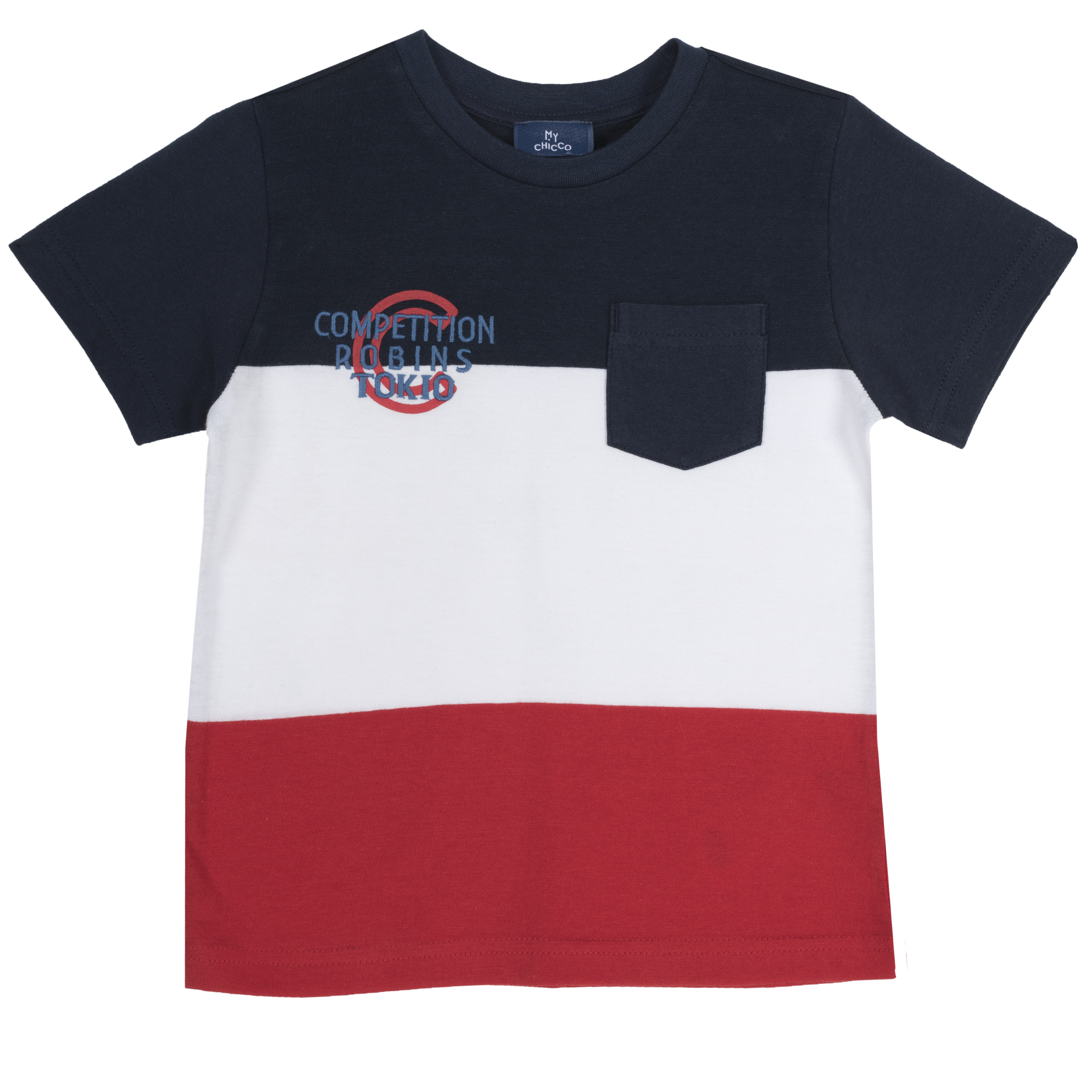 Tricou copii Chicco, maneca scurta, albastru inchis, 06655