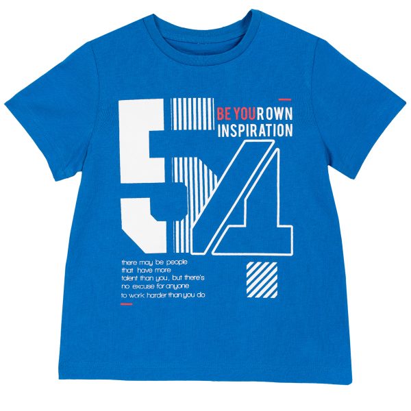 Tricou copii Chicco, slogan imprimat, albastru, 06868