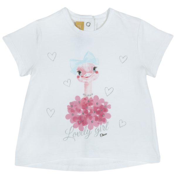 Tricou copii Chicco, imprimeu, alb, 06919