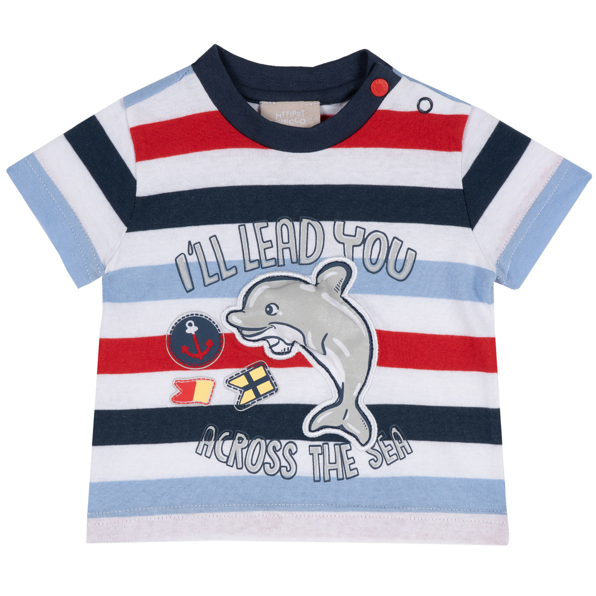 tricou-ms-80_30889_1_1586757602.jpg Tricou copii Chicco, slogan, alb cu bleumarin, 06876
