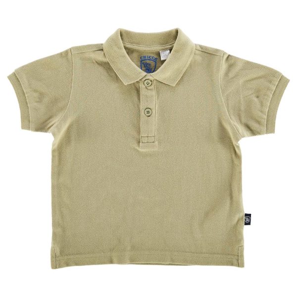 Tricou polo copii Chicco, maneca scurta, kaki, 116