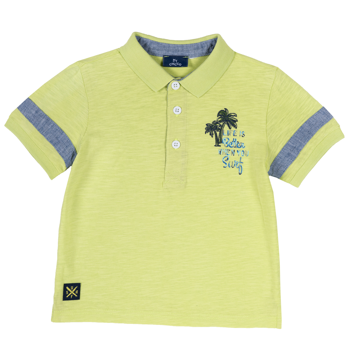 tricou-polo-ms-122_25207_1_1554451795.jpg Tricou copii tip Polo, Chicco, guler, verde, 33501