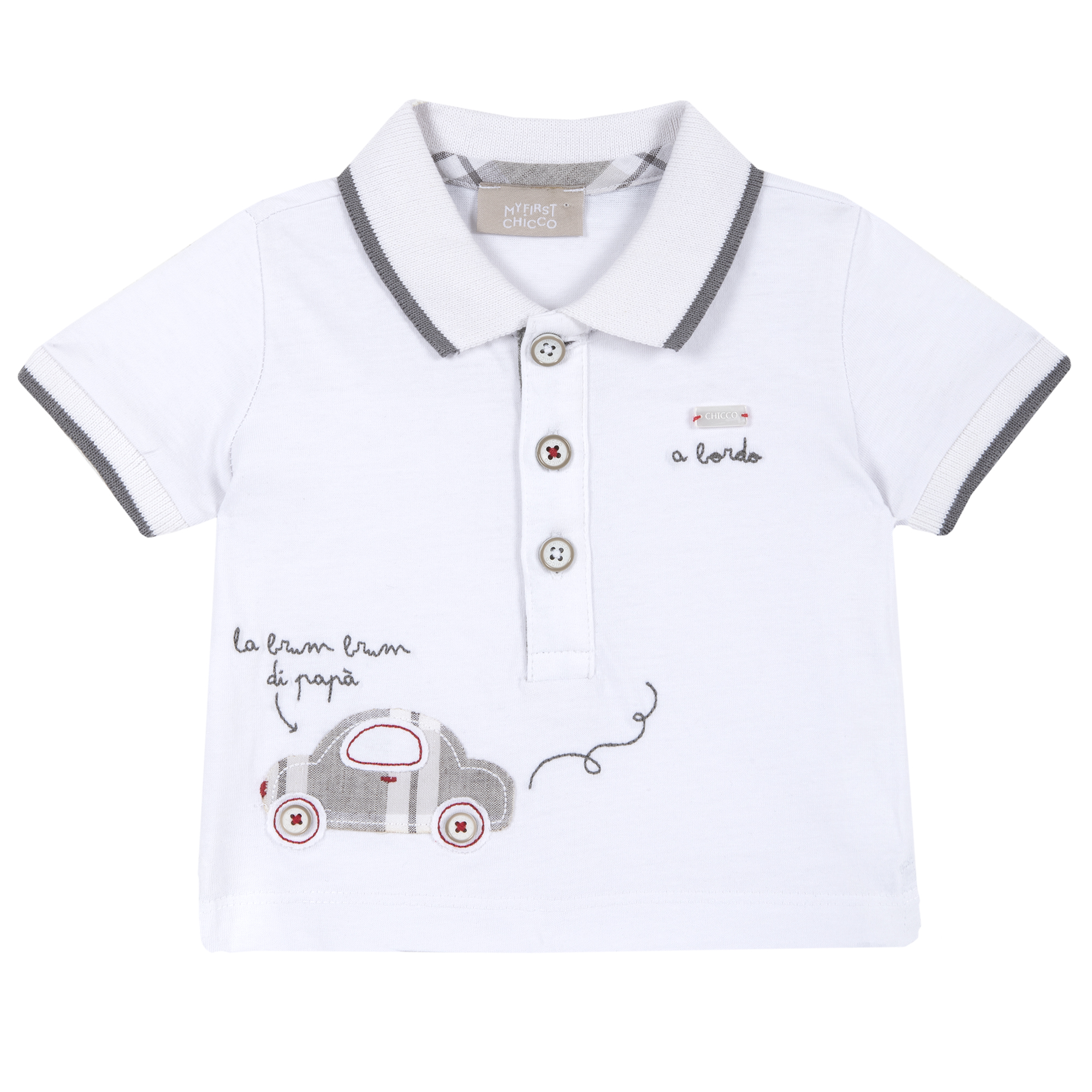 Tricou copii Chicco tip Polo, crem, 33543