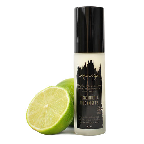 True knight: Gel natural de fata racoritor dupa ras, cu extract de aloe si uleiuri citrice | Uoga Uoga