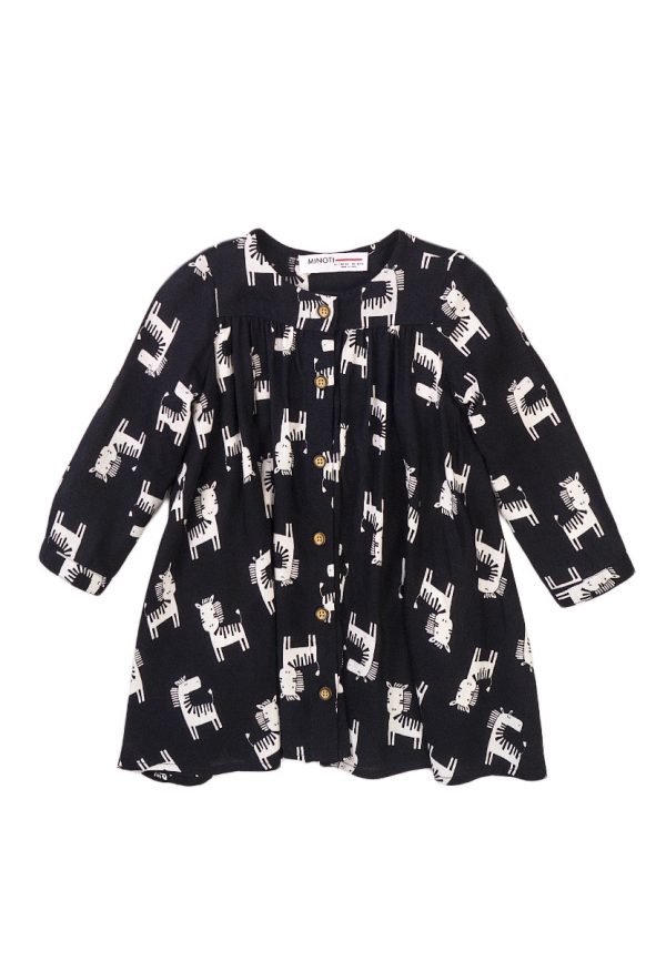Rochie cu maneca lunga Minoti, Zebra