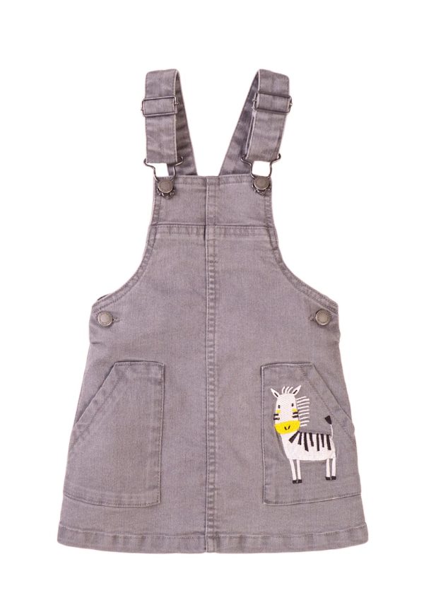Salopeta Jeans cu bretele Minoti, Zebra