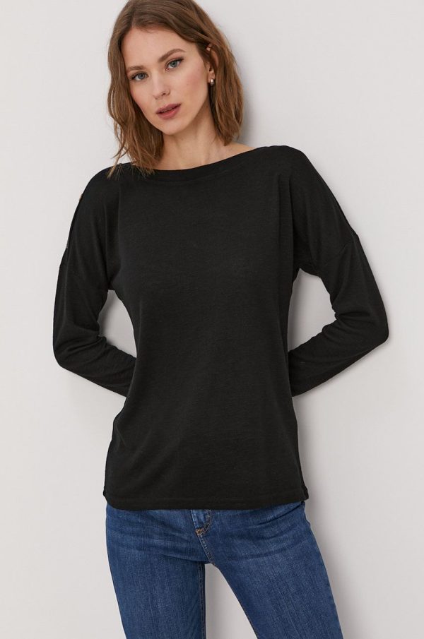 Pieces Pulover femei, culoarea negru, light