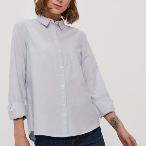 AA00-KDD01P_50X_F1.jpg Pieces Cămașă din bumbac femei, cu guler clasic, regular
