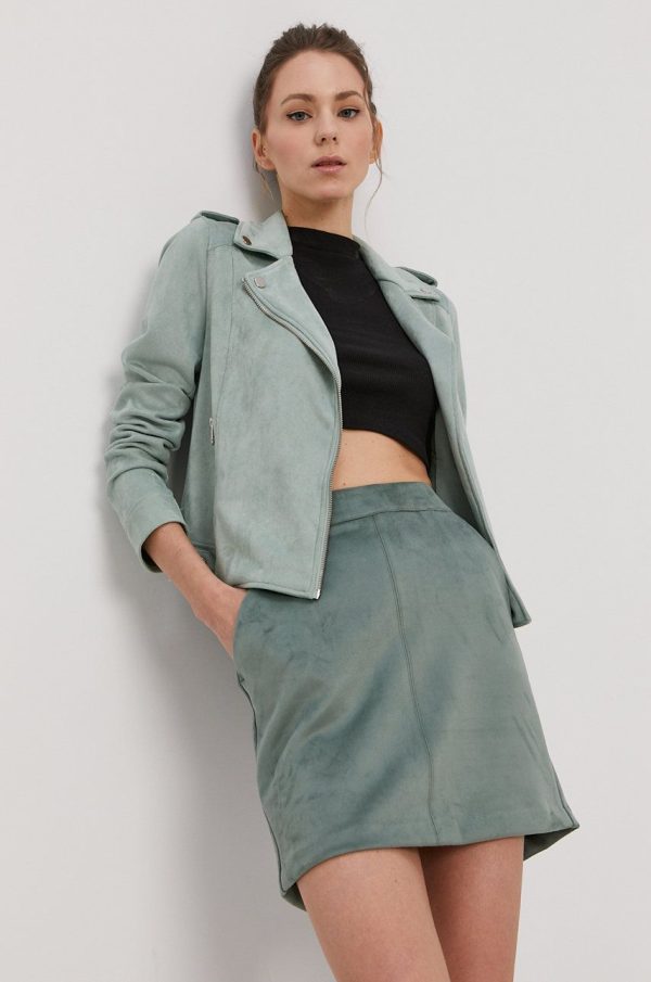 AA00-SDD00I_67X_F1.jpg Vero Moda Fustă culoarea verde, mini, model drept