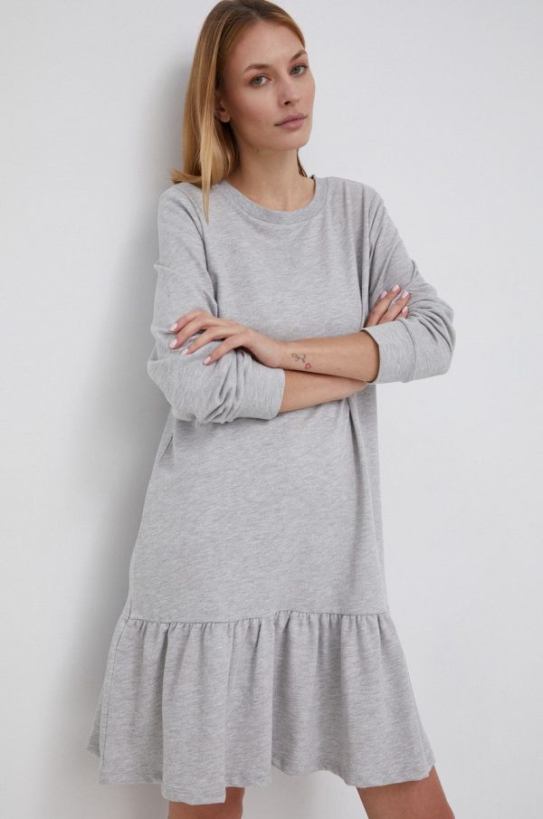 Only Rochie culoarea gri, mini, oversize