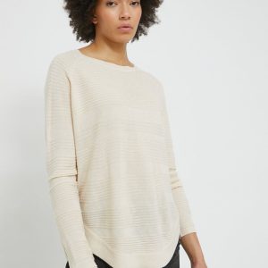 Only pulover femei, culoarea bej, light
