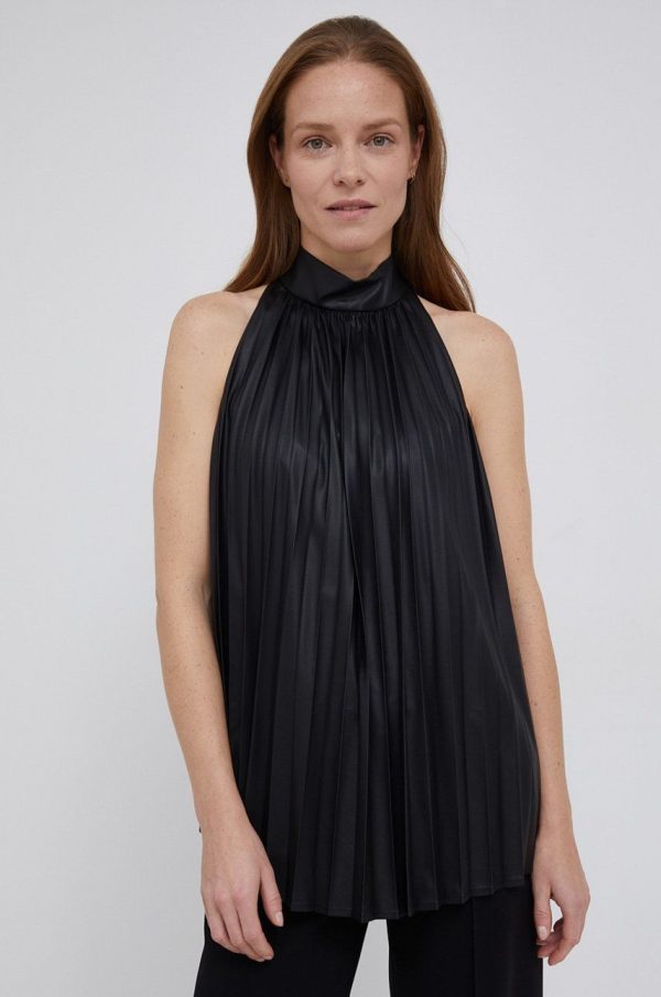AW21-BDD07E_99X_F1.jpg Sisley Bluză femei, culoarea negru, material neted