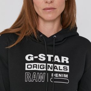 AW21-BLD055_99X_F1.jpg G-Star Raw Bluză femei, culoarea negru, cu imprimeu