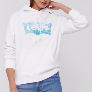 Levi's Bluză femei, culoarea alb, cu imprimeu