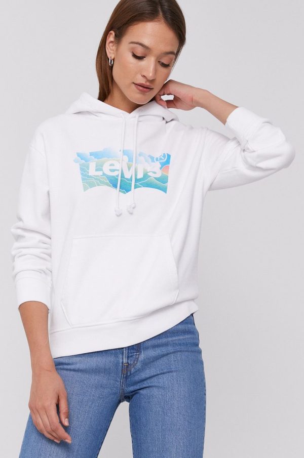 AW21-BLD094_00X_F1.jpg Levi's Bluză femei, culoarea alb, cu imprimeu