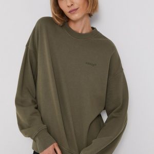 Levi's Bluză femei, culoarea verde, material neted