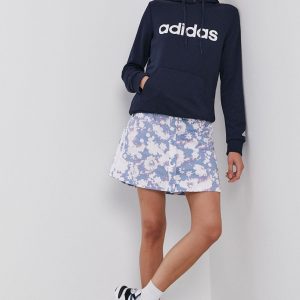 Adidas Bluză H07797 femei, culoarea albastru marin, cu imprimeu